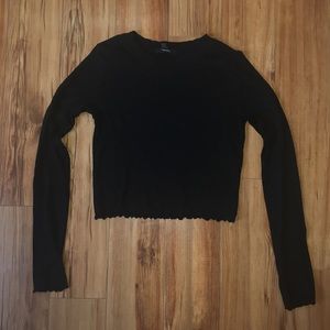 Forever 21 black ribbed long sleeve
